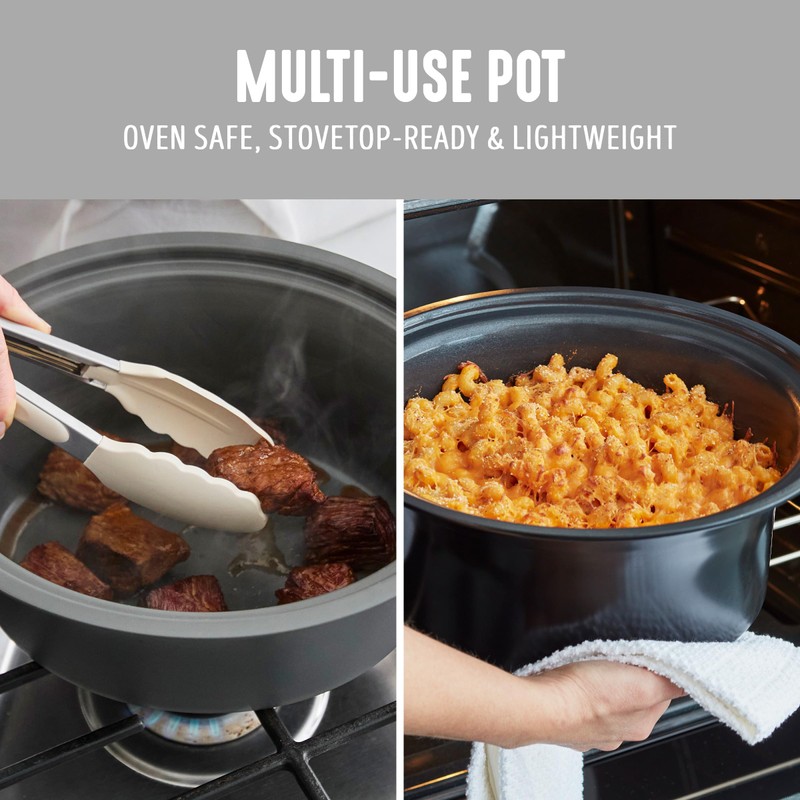 GreenLife 3.5QT Slow Cooker, PFAS-Free Non-Toxic Ceramic Nonstick Removable Interior