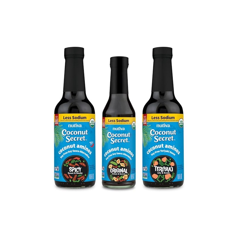 Coconut Secret Coconut Aminos 3 Pack (Spicy 10 Fl. Oz.,