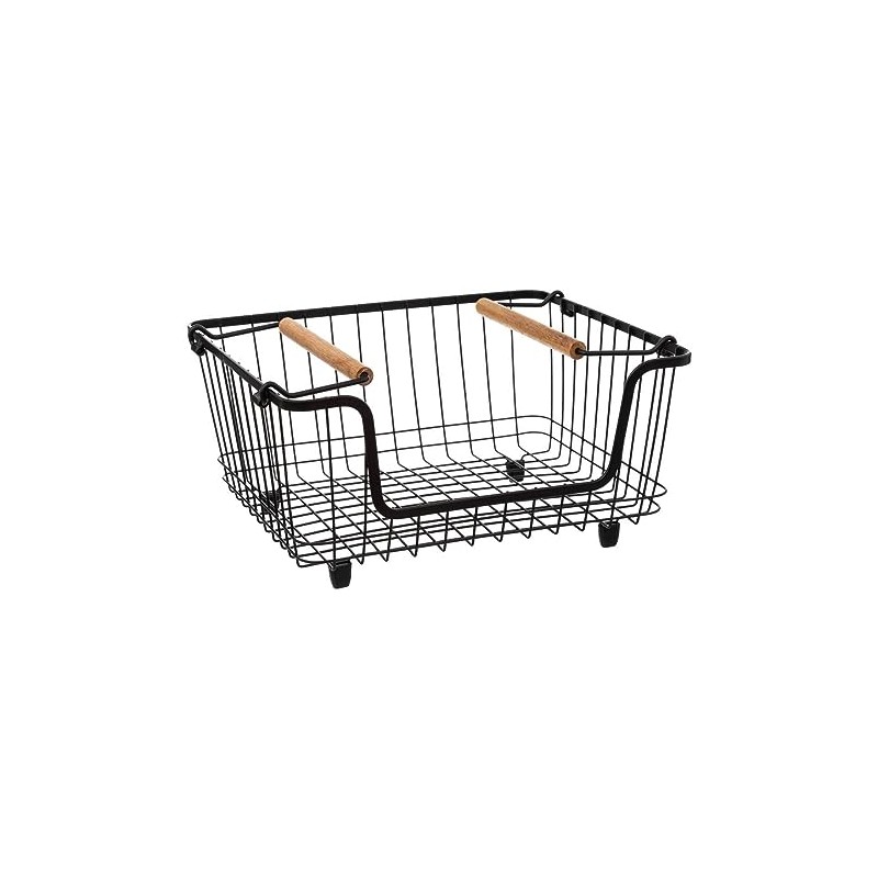 5five - Stackable Metal Basket "Blackwood" Medium Format