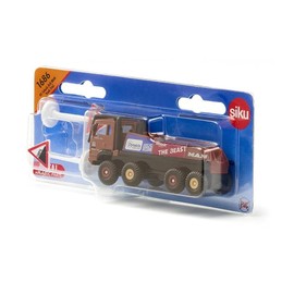 siku 1686, HS Schoch 8x8 MAN Truck Trial, Metal/Plastic, 1:87, Brown, Includes 2 Warning Signs, Can be Combined with Siku Models on the Same Scale