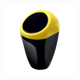 Yolu Car Trash Can, Mini Auto Garbage Can Automotive Waste Storage Storage Debris Barrels with Lid, Yellow, Cute Vehicle Trash Bins Common Use for Car, Home, Office, Bathroom, Kitchen, Living Room,etc