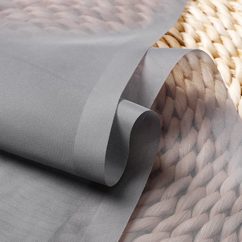 OWENIE Short Grey Sheer Curtains 36 Inches 2 Panels Set