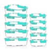 VERONES 10Pack Glass Meal Prep Containers, Airtight Glass Lunch Containers,Stackable