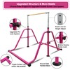 kechery Foldable & Moveable Gymnastics Horizontal Bar with Rings,3’to 5’Adjustable