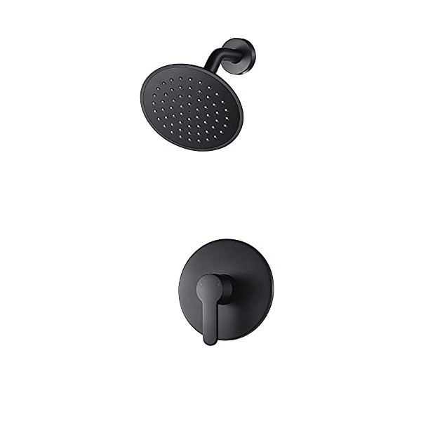 Black Shower Faucet Set with Valve, WRISIN Shower Faucets Sets