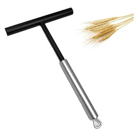 Stainless Steel Crepe Spreader,Stainless Steel Round-Handle Crepes Spreader, T-Shaped Batter Spreader Pancake Spreader Stick Dough Batter Spreader for Kitchen Home Restaurant Pancake Bakery