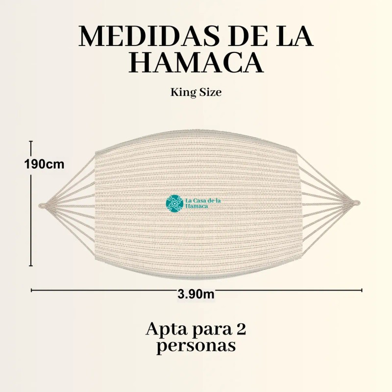 Hamaca King Size Yucateca De Algodón 390x190cm Xl