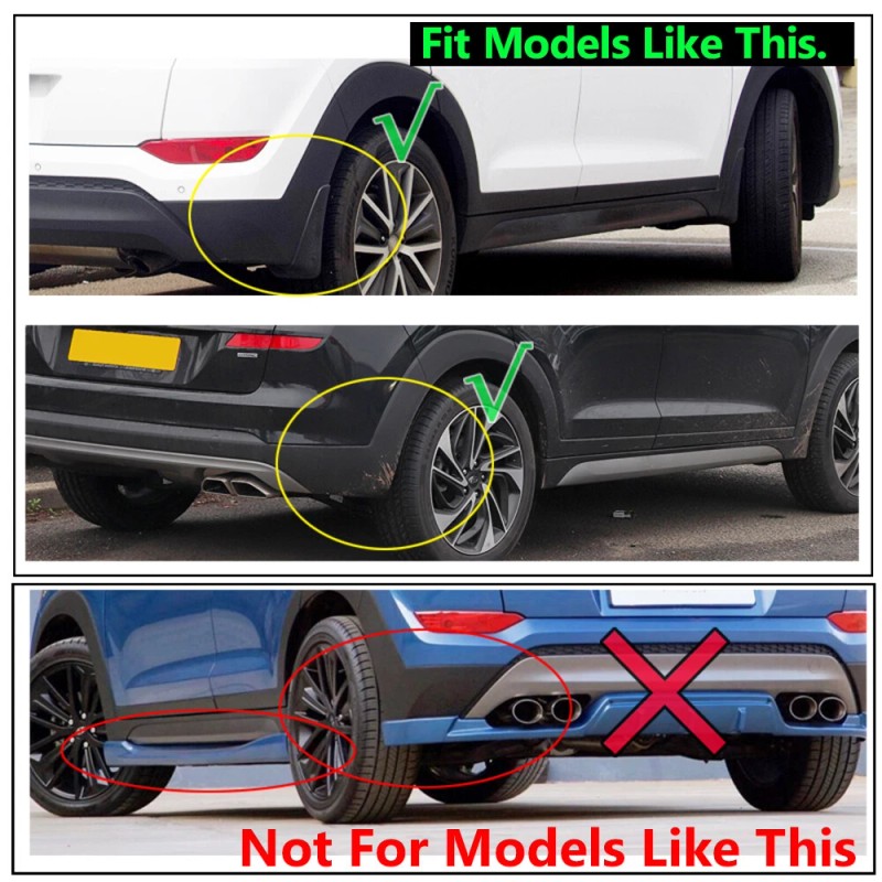 XUKEY 4 x For Hyundai Tucson TL 2016-2021 Mud Flaps