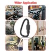 Combination Locks, 4-Digit Heavy Duty Carabiner Clips, D-Shaped Code Combo