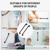 16 Inch Grab Bars for Wall Black, Safety Shower Grab