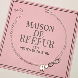 TseenYi Anklet Silver Plated Love Heart Letter M Anklet Beach Jewelry for Women and Girls