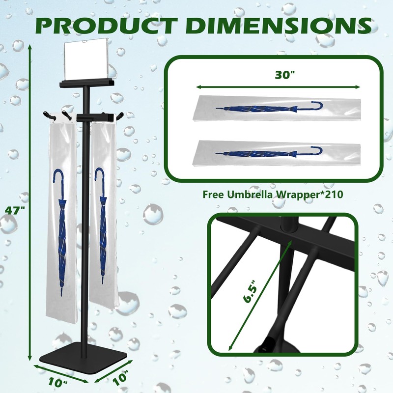 Montex Umbrella Bag Stand, Umbrella Holder Stand with Free 200