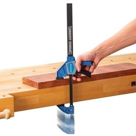 Rockler 6” Spring Loaded One-Handed Bar Clamps for Woodworking – Hand-Free Position Wood Clamps – 150 LBS Weight Capacity Pistol Grip Style Single-Finger Release Trigger Clamp – Adjustable Wood Clamps