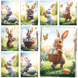 Cute Rabbit Folding Cards