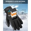 ARFNKIM 100% Waterproof Winter Gloves, [Five Layer Thickening -10°F Thermo]