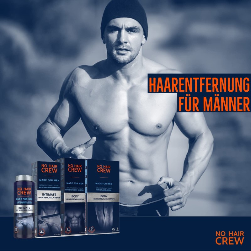 3 x NO HAIR CREW Cold Wax Strips for Body