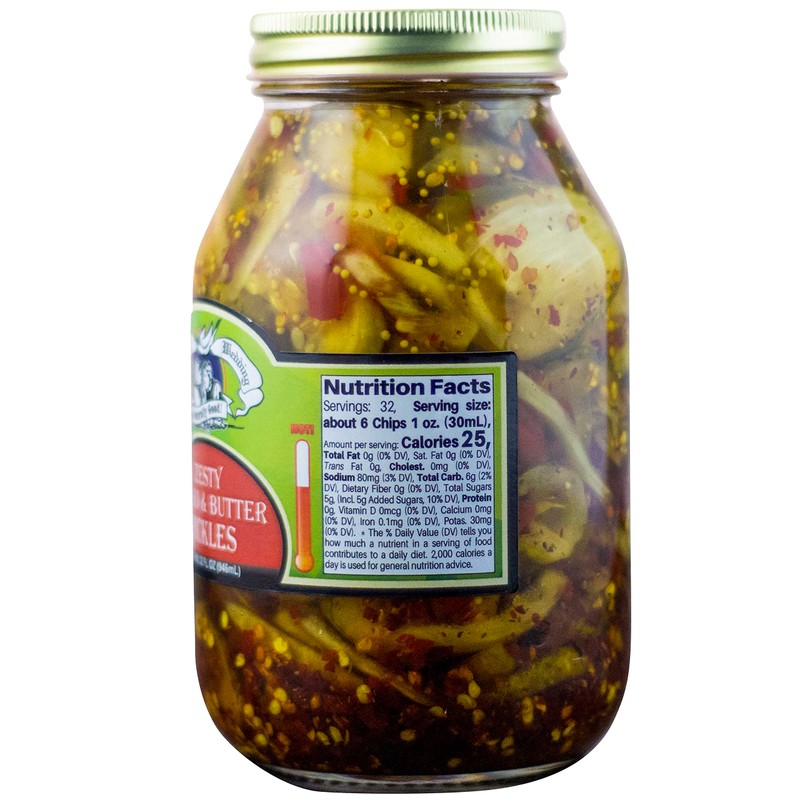 Amish Wedding Foods Bread & Butter Pickles, TWO 32 oz.