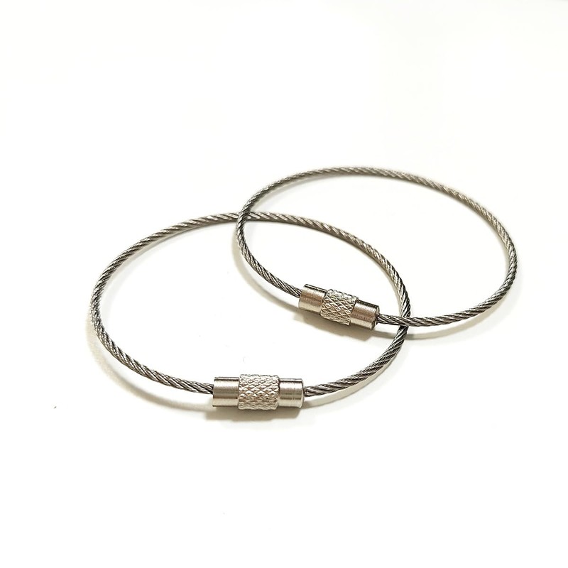 simPLEISURE ya010012 Stainless Steel Wire Key Chain, 5.9 / 7.9