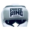 PRIZE RING "Professional SS" Genuine Leather Headgear Silver/White Large