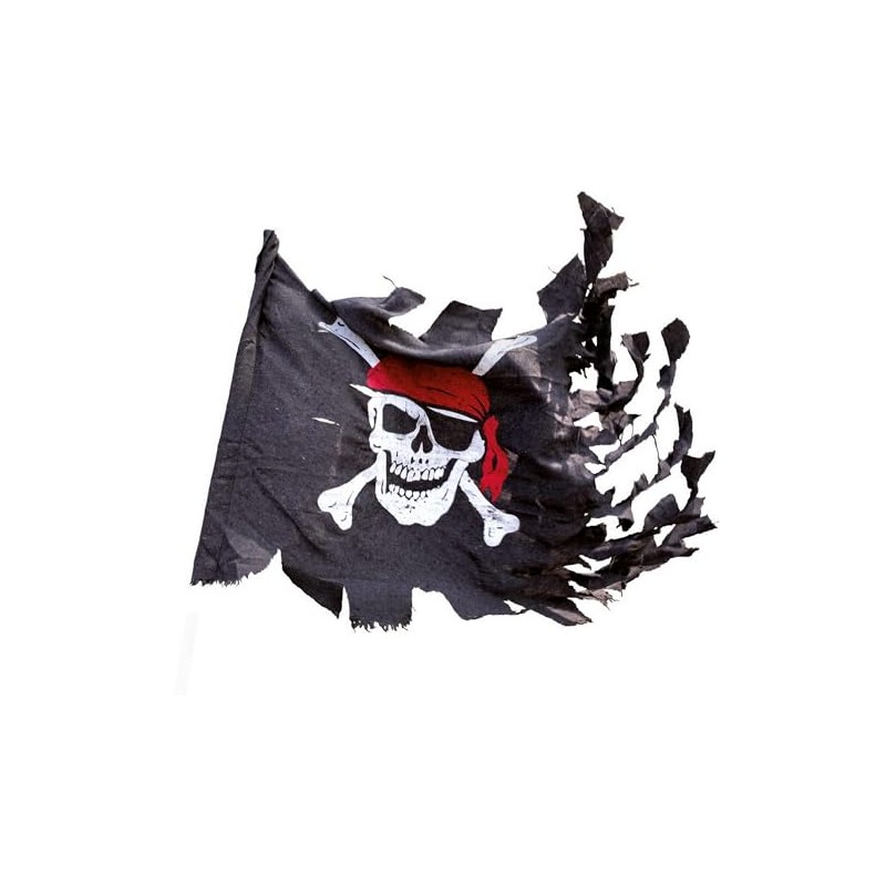 P'tit Clown 29400 Torn Pirate Flag 70 x 100 cm
