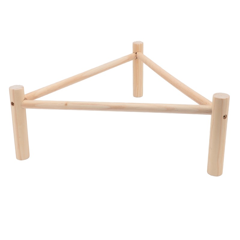 Chicken Perch Stable Triangular Wooden Chick Training Perch Toy Interactive