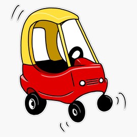 Cozy Coupe Bumper Sticker Window Vinyl Decal 5"