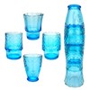 JBESUHI Set of 4 Blue Koi Fish Stackable Drinking Glass