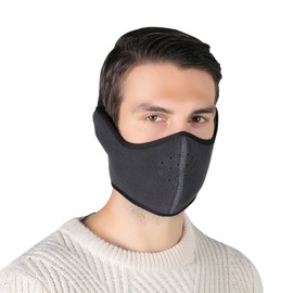 Unisex Winter Ski Mask Outdoor Protect Face Cover Earmuffs Balaclava Cycling Bicycle Motorcycle Mask (Dark Gray)