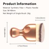 Rose Gold Angled Flat Foundation Brush - 2 Pcs High-Density