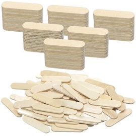 Tioncy 500 Pcs Mini Sticks for Crafts 1.57 x 0.39 x 0.08 Inches Natural Ice Cream Wooden Small Sticks for Adults DIY Home Stirring Waxing Art Projects