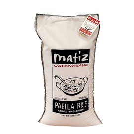 Matiz Valenciano Paella Rice from Spain | Traditional Spanish Medium-Grain | Risotto, Arròs Negre, Seafood Dishes | Natural Flavor | Soy and Gluten Free (1 x 11lbs)