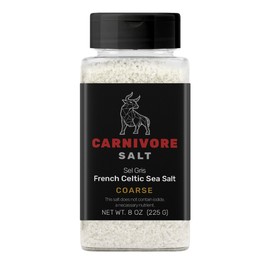 Carnivore Salt – All Natural French Celtic Grey Salt, Hand Harvested Mineral Salt, Unprocessed, 80+ Trace Minerals, Salt for Carnivore Diet – 8oz (225g) (8oz, Coarse)