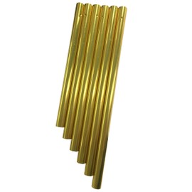 YEJI - 6 piezas de campanas de viento huecas grandes en tono dorado para exteriores, ideal para regalo, tubos de aluminio, jardín, patio, decoración del hogar, 6 tamaños