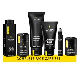Lumin Kit Completo para Cuidado de la Piel para Hombres - The Complete Skincare Collection | Incluye 6 productos que ayudan a remover impurezas en los