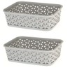 2 x A6 Grey Basket