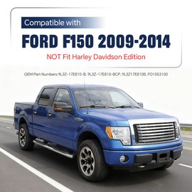 PIT66 Front Bumper Guards Inserts Caps Pads Compatible with Ford F150 2009-2014/Not Fit Harley Edition Driver and Passenger Side Bumper Covers 9L3Z17E810B 9L3Z17E811B