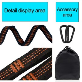 Pezlun Hammock Tree Straps Tree Swing Straps Kit Best 9.8 FT Holds 1320 LBS 14+1 Adjusting Ring Straps Suitable for All hammocks (Orange 9.8FT)