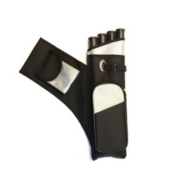 starlingukpk Quality Tough Cordura 4 Tube Side Quiver. (Black Silver)