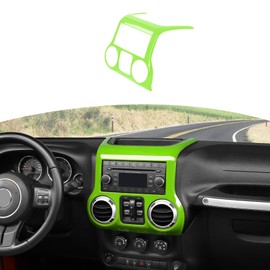 RT-TCZ for Jeep JK Center Console Dashboard Cover Trim Green for Jeep Wrangler JK JKU 2011-2017 Green Interior Accessories