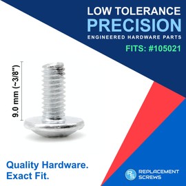 ReplacementScrews Drawer Rail Screws Compatible with IKEA 105021 (Alex, EKBY, LOMMARP, etc) Zinc Plated Fully-Threaded Combi Screws (Pack of 6)