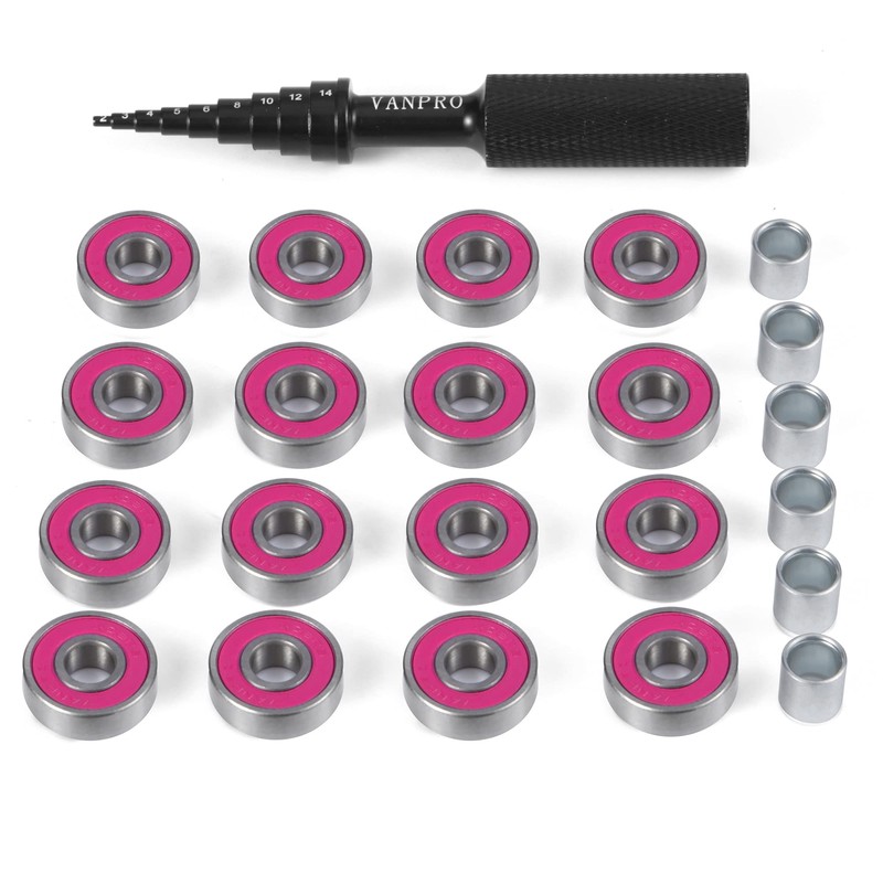 Vanpro Skateboard 608RS Bearing Suit, Double Metal Shielded Deep Groove