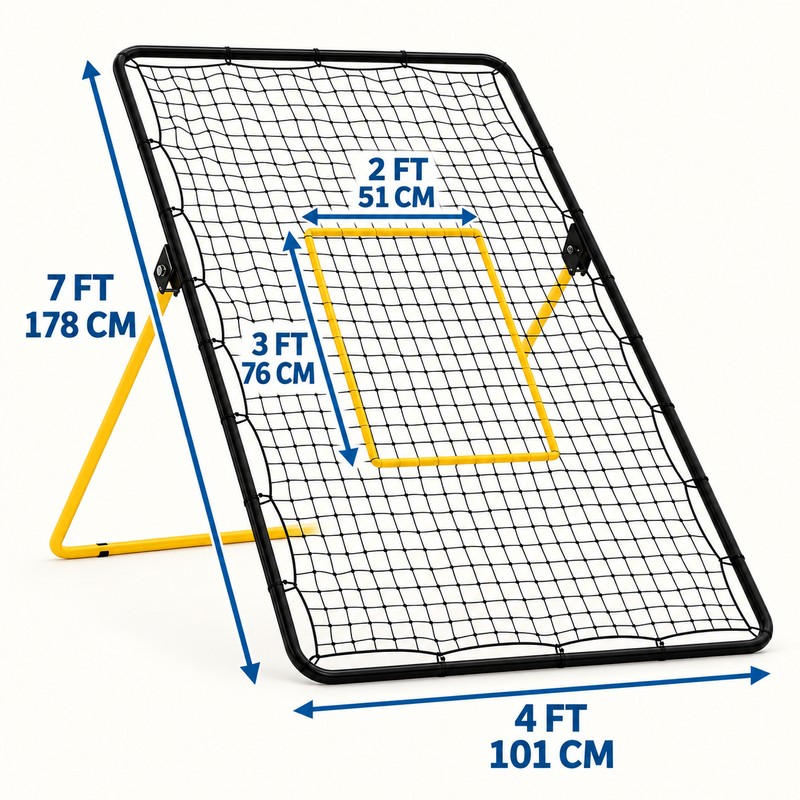 7 x 4 FT Volleyball Rebounder Net with 5 Adjustable