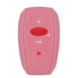 WEIBISS 2 Pack Rubber Key Fob Remote Cover Keyless Entry Case Compatible with Subaru Forester CrossTrek Outback WRX Ascent BRZ Impreza Legacy 2014-2022, Blue Pink