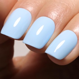 Ozzeal Light Baby Blue Gel Nail Polish, 0.5 Fl Oz - Spring/Summer Soak Off LED/UV Gel Nail Polish Art Starter Manicure Salon DIY