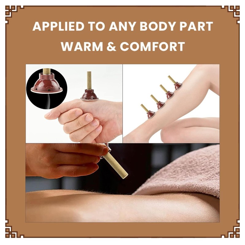 MAIKUNI Self-Stick Moxa Sticks,Natural Mugwort Rolls Chinese Wormwood for Moxibustion