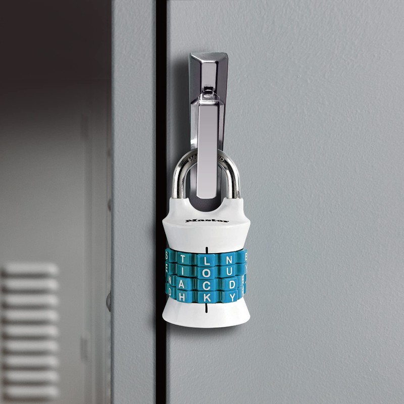 Master Lock 1535JADWDTEAL Padlock, Dial Password Setting, Body Width 1.5