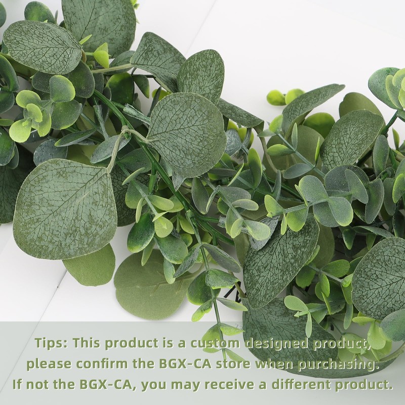SOMYTING Eucalyptus Garlands, 2 Pack 5.7ft Long Artificial Mixed Eucalyptus