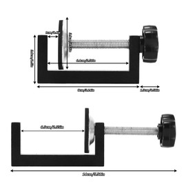 OUZHOU Pack of 6 G Clamp Kit, C Clamp Clamping Range 10-60 mm Table Clamp, Adjustable Screw Clamps Small, Universal Table Clips, for Woodworking Tool DIY