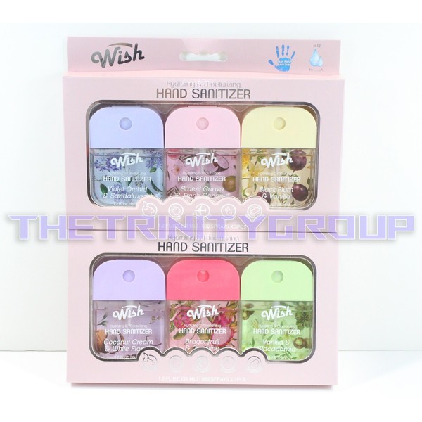 Wish Hand Sanitizer Spray 1.2oz Assorted 3 Pack, Set of
