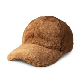 CHOK.LIDS Everyday Winter Fur Baseball Cap for Women Men Fleece Dad Hat Unisex Adjustable Lightweight Polo Style Curved Brim (Khaki)